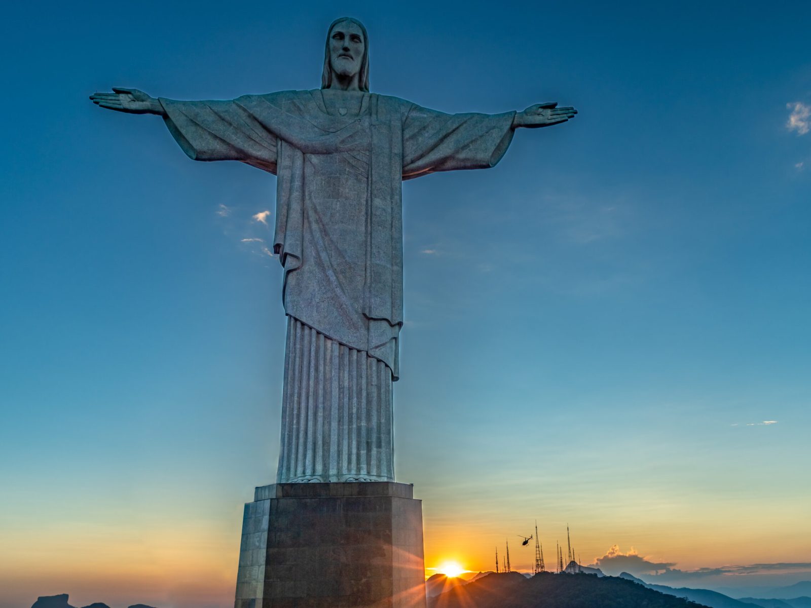 Statue of Christ the Redeemer in Rio de Janeiro, Brazil.